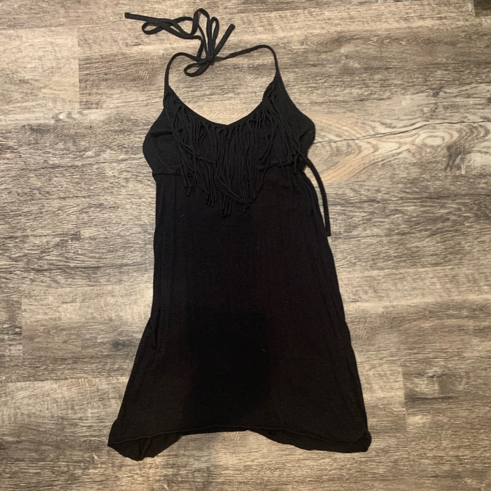 Roxy halter fringe dress